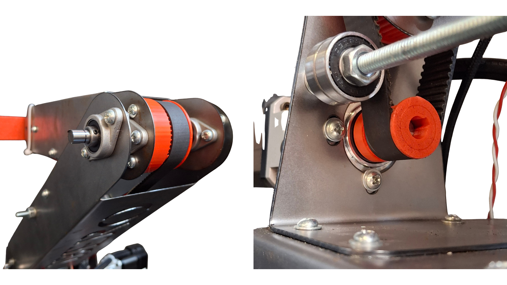 transmisión lateral y eje rotacional de eslabones