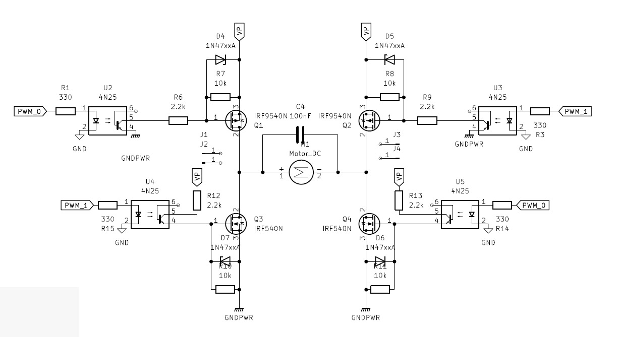 Esquema del puente H